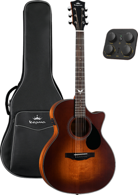 Kepma Guitars F0E-B Grand Auditorium Vintage Burst