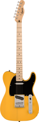 Squier Sonic Telecaster, Maple Fingerboard, Black Pickguard, Butterscotch Blonde