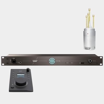 Trinnov NovaPack with 3D Microphone, including 6 optional channels and remote control.