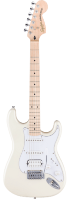 Squier Affinity Stratocaster Junior HSS, Maple Fingerboard, White Pickguard, Pearl White