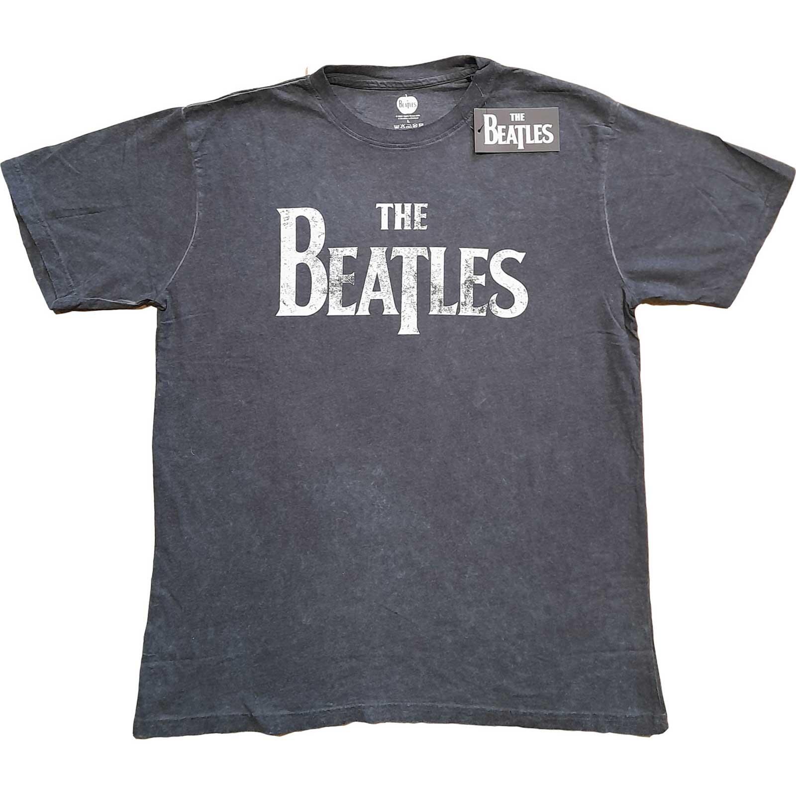 T-Shirt The Beatles Drop T Logo (Charcoal Grey) Unisex Taille XXL