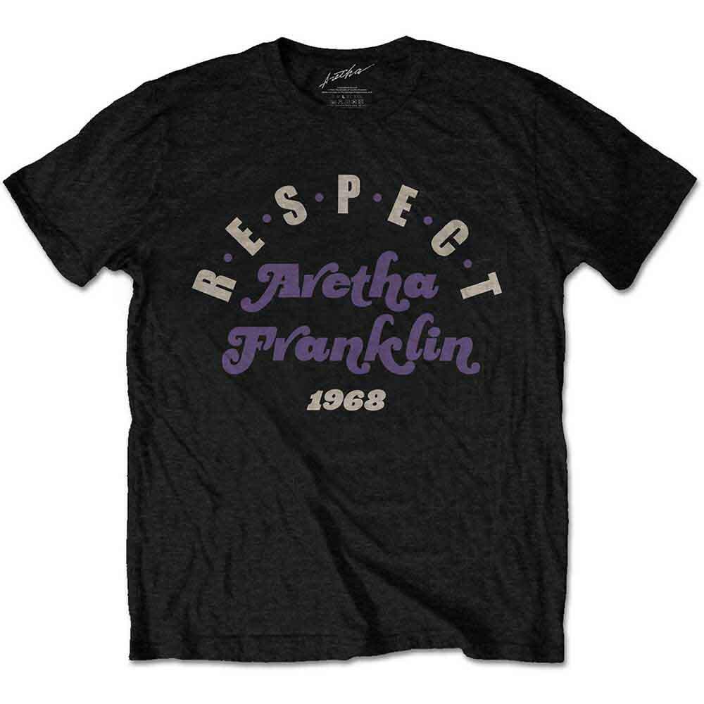 T-shirt Aretha Franklin Unisex T-Shirt: Respect (Black) Taille XL