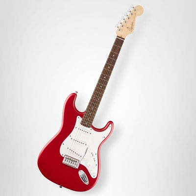 Squier Mini Stratocaster Laurel Fingerboard Dakota Red with Fender Gig bag mini Strat Occasion