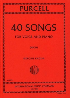 Henry Purcell : 40 Songs For High Voice and Piano