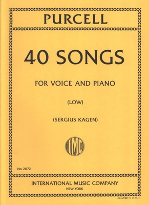 Henry Purcell : 40 Songs For Low Voice and Piano