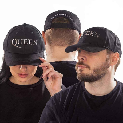 Queen Baseball Cap: Sonic Silver Logo (Black)