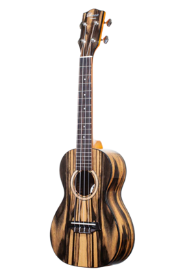 Ohana Ukulele Laminate CK-150BWE Black and White Ebony Concert