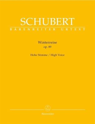 Winterreise Op. 89 D 911 - High Voice Singing Score, Urtext edition Franz Schubert High Voice and Piano Partitur Urtext Urtext Klassik German-English