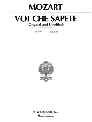 W. A. Mozart : Voi che sapete (from Le Nozze di Figaro) Medium voice