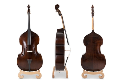 Gewa Double bass Georg Walther 3/4 - Full solid model, gamba shape (dark brown)