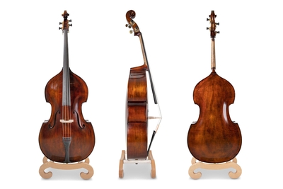 Gewa Double bass Georg Walther 3/4 - Full solid model, gamba shape (red brown)