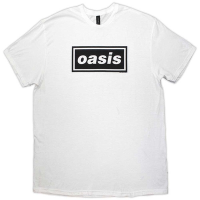 Oasis Unisex Stone Wash T-Shirt: Decca Logo (White) Size XL