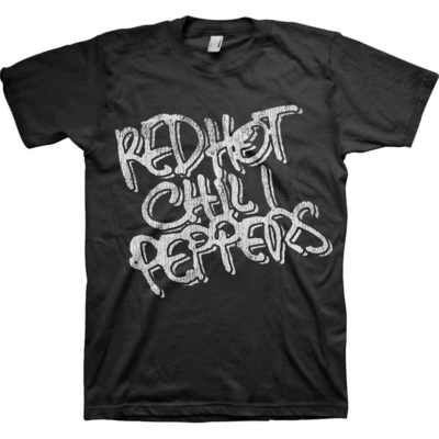 T-shirt Red Hot Chili Peppers Unisex T-Shirt: Black & White Logo (Black) Taille XL