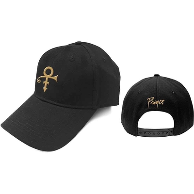 Casquette Prince Unisex Baseball Cap: Gold Symbol (Black)