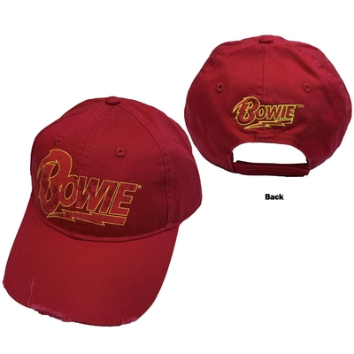 Casquette David Bowie Unisex Baseball Cap: Flash Logo (Red)