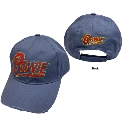 Casquette David Bowie Unisex Baseball Cap: Flash Logo (Denim Blue)