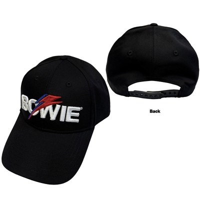 David Bowie Unisex Baseball Cap: Aladdin Sane Bolt Logo (Black)