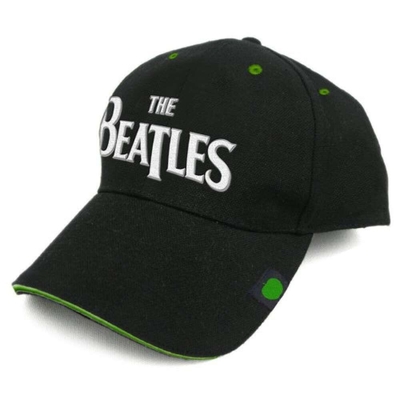 The Beatles Unisex Baseball Cap: Drop T Logo Sandwich Peak (Black)