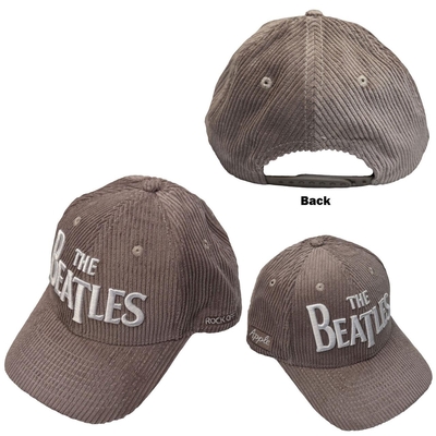 Casquette The Beatles Unisex Baseball Cap: Drop T Logo & Apple Corduroy (Grey)