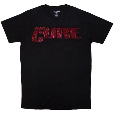 T-shirt The Cure Unisex T-Shirt: Logo (Black) (Embellished) Taille L
