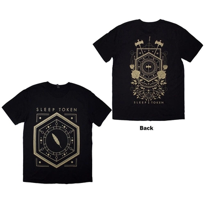 T-Shirt Sleep Token Unisex T-Shirt: Emergence Feathered Host (Black) (Back Print) Taille M