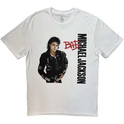 T-Shirt Michael Jackson Unisex T-Shirt: Bad (White) Taille S