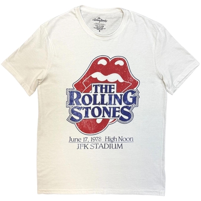 T-Shirt The Rolling Stones Unisex T-Shirt: High Noon JFK Stadium (White) Taille M