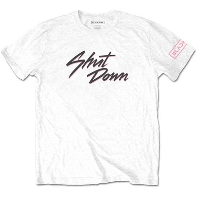 T-Shirt BlackPink Unisex T-Shirt: Shut Down (White) Taille S