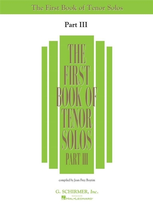 The First Book of Tenor Solos Part III